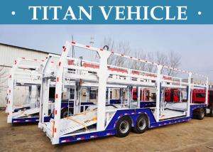 Wholesale Steel Car Carrier Trailer , 2 / 3 Axle Vehicle Transport Semi Trailer from china suppliers