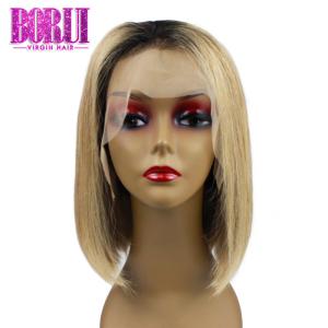 Wholesale Fashion Colored Bob Wigs T1b27#Honey Blonde 13x4 Lace Closure No Tangling from china suppliers
