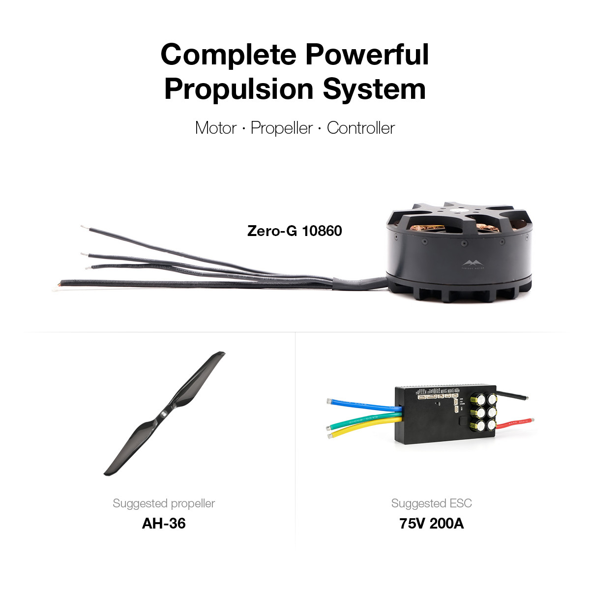 10860 Powerful Unmanned Aircraft Brushless DC Motor With High Thrust And Stability