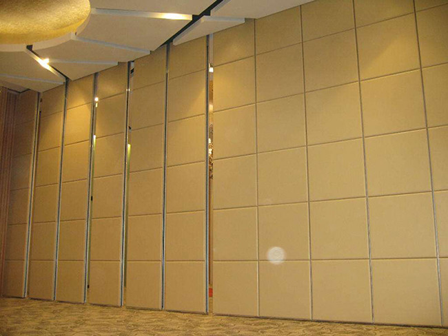 80mm Fabric Cushion Operable Partition Wall Panels With POM Hanging Wheels