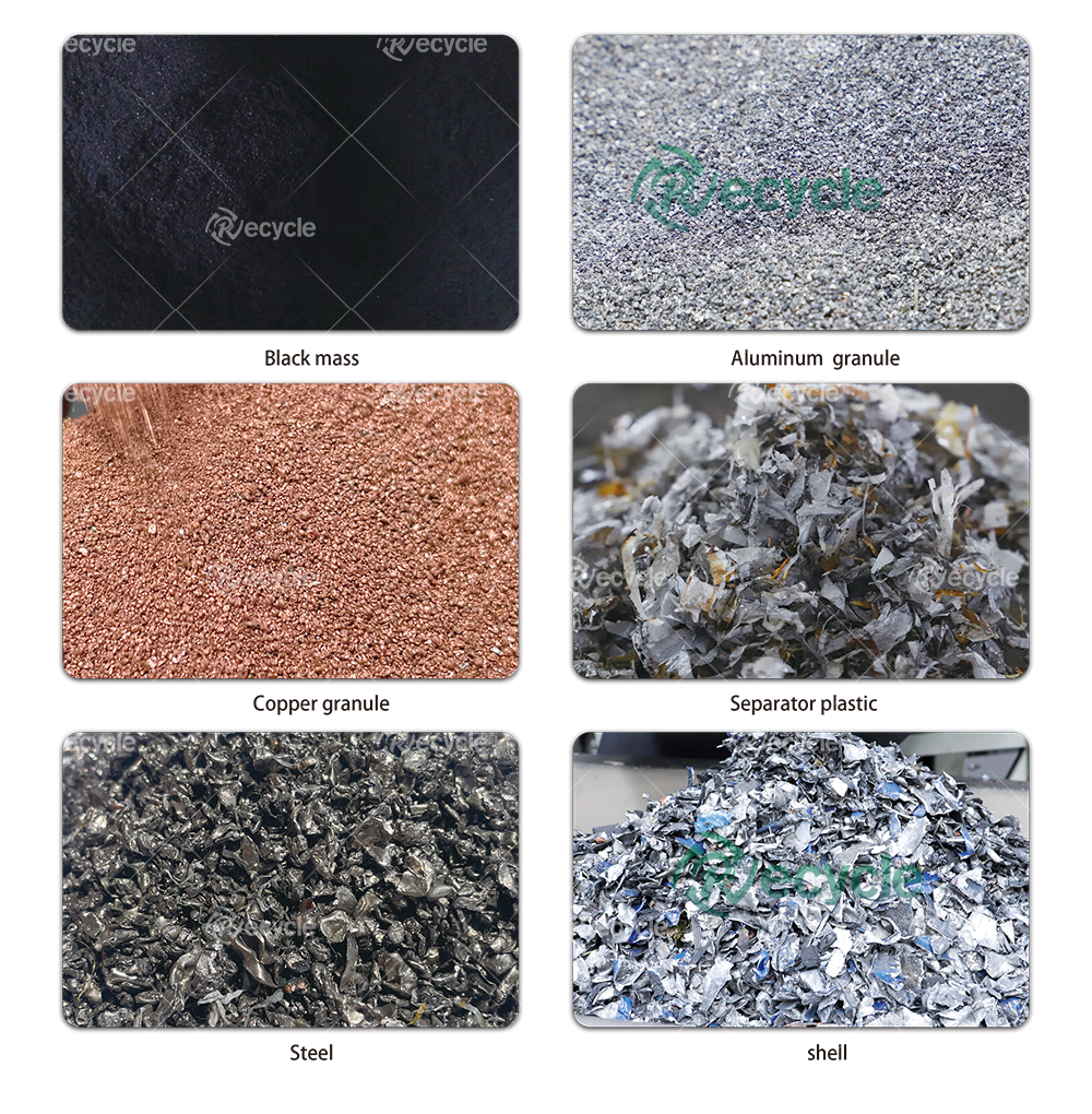 Customized Li Battery Iron Recycle Line for Scrap Mobile Battery Separating Machinery