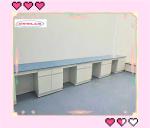 Heat & Chemical Resistant White Chemistry Lab Bench laboratory tables For School