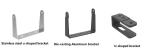 0.4--3mm Thickness Aluminum Stamping Hardware Steel Metal U Bracket Wall