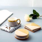 Water Proof Ceramic Coaster Tea Cup Coasters For Business Gifts Square Round Cup