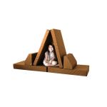 6 Piece High Density Foam Velvet Polyester Flip Play Couch Playscape Sofa