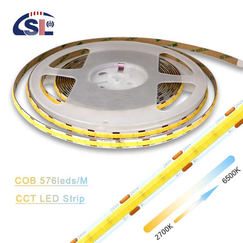 Electroplate COB 24v COB 576Ds 8mm LED Light Strip for Creating a Relaxing Atmosphere