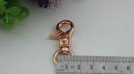 Leather handbag hardware rose gold swivel hook snap 14 mm & 13 mm round shape