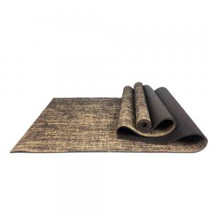 Wholesale OEM ODM Brown PVC Yoga Gym Stuff Fitness Natural Jute Yoga Mat from china suppliers