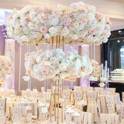 Wholesale Tall large circle round flower standing for wedding decoration