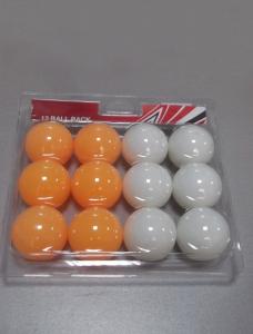 Wholesale Custom Table Tennis Balls 12 PCS In PVC Card White / Orange For Family Play from china suppliers