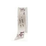 Ink Screen Printed Cotton Ribbon , Tear Resistant Cotton Fabric Ribbon