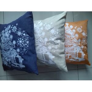 Wholesale BSCI passed-Fashionable cushion cover with Christmas tree design printed. from china suppliers