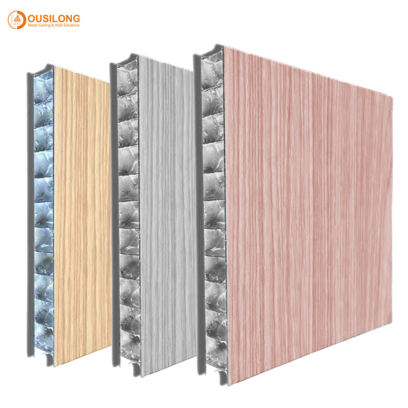 Alkali Resistant Aluminum Honeycomb Core Panel Wood Grain Acoustic Filling Wooden Partition