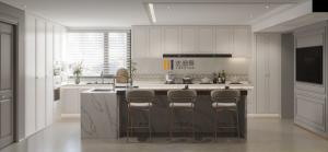 Wholesale Refined Chic Modern Cream White Stainless Steel Kitchen Cabinetry With Luxurious Marble from china suppliers