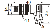 IP67 M8 Connector Field-Wireable Screw Terminals Male 3P
