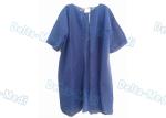 Comfortable Short Sleeve Disposable Patient Gowns , Blue Isolation Gowns CE