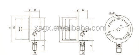 Hot sale pressure gauge for oil