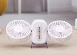 Double Fan Small Battery Operated Fan Mini Summer Cooler Low Noise Portable
