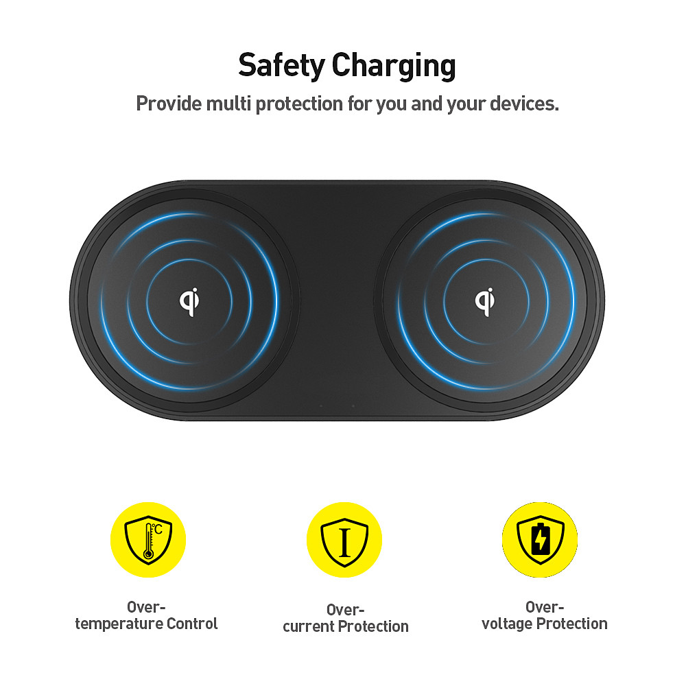 PU Fabric Texture 12V 4A Qi Wireless Charger Pad 15W Fast Charger
