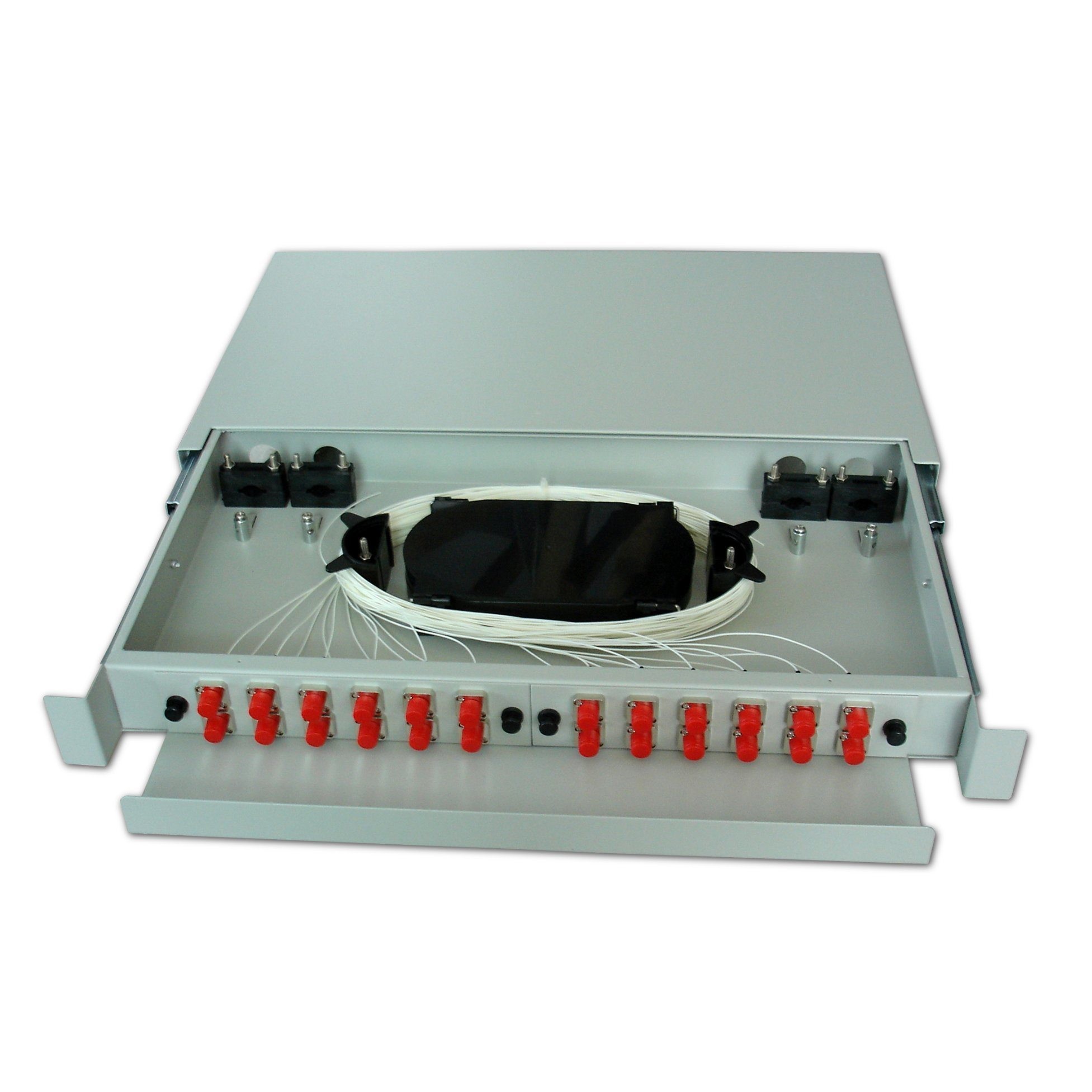 1u 24 Cores Fiber Optic Patch Panel FC Sc St For Gpon CATV FTTH