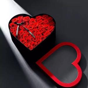 Wholesale Clear Shiny Lid Heart Shaped Flower Packaging Boxes for Customized Flower Arrangements from china suppliers