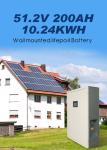 Solar Wall Mounted LiFePo4 Battery 51.2V 100ah 5Kwh 48v Power Wall Residential
