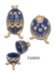 Faberge Egg Trinket Jewelry Box with a Pearl on Top for Sale Estee Egg Treasures