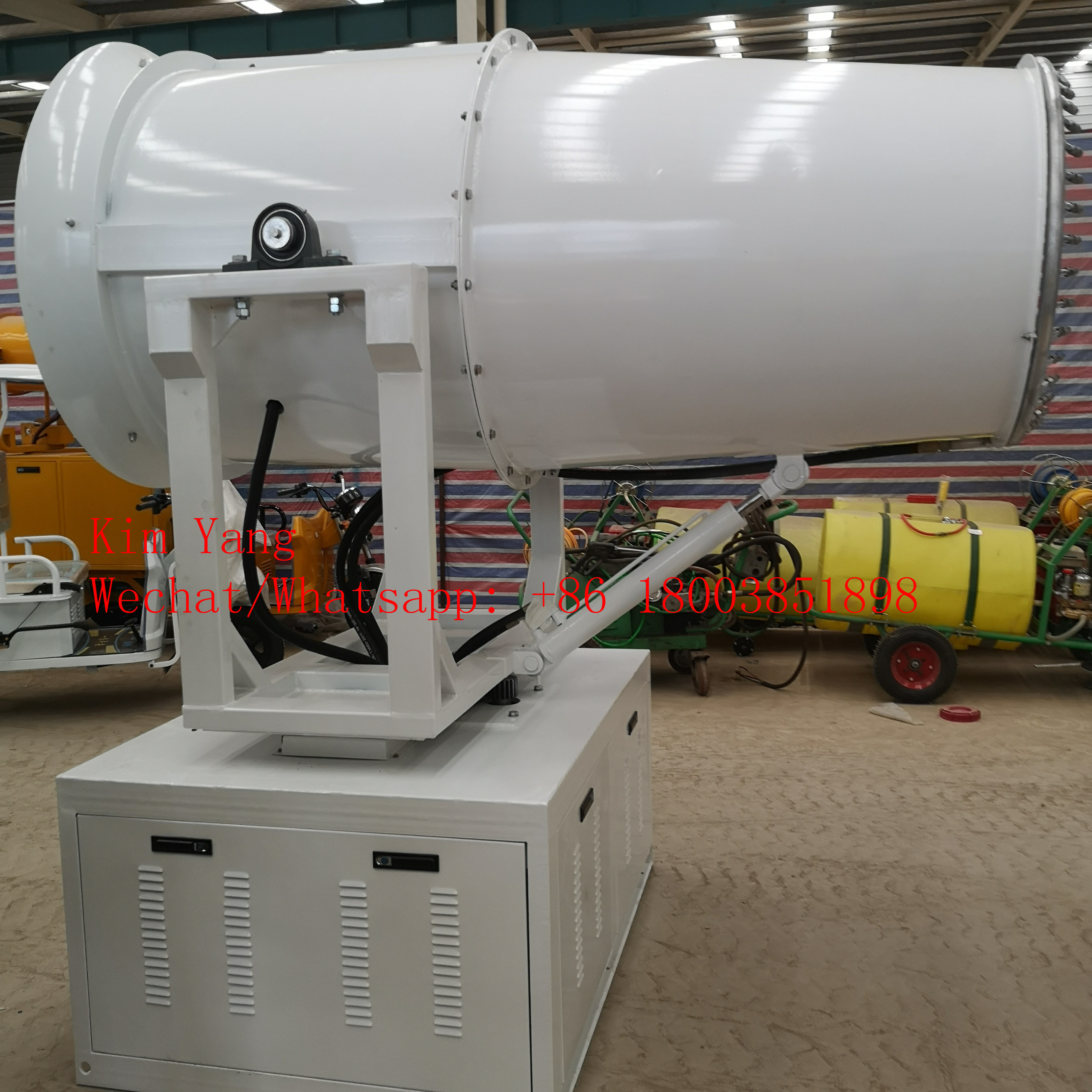 Trolley mounted fog cannon waste water evaporation system with pump for environmental protection