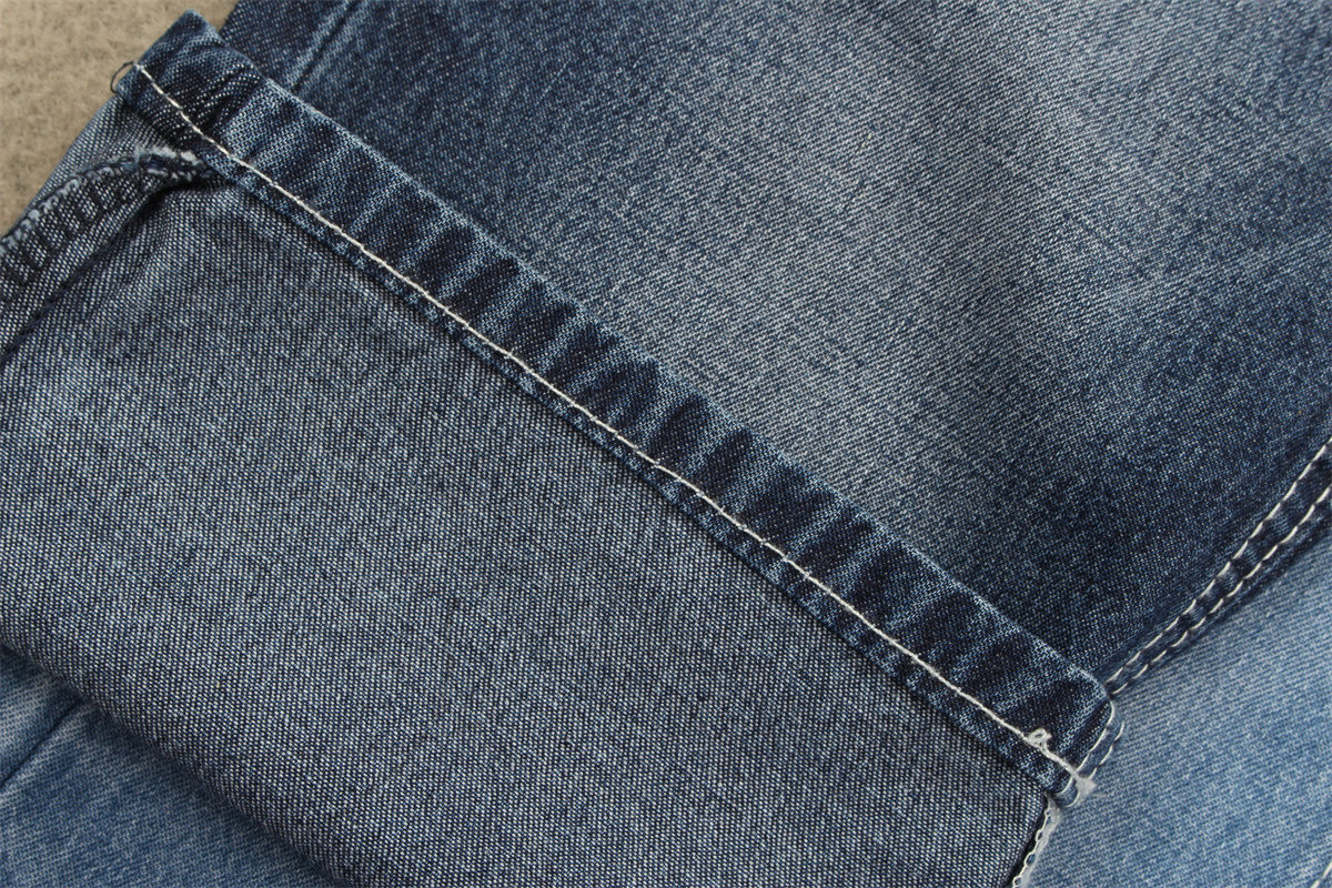 2/1 Right Hand 100 Cotton Denim Fabric For Shirt 7.5 Oz Dark Blue 180cm Width