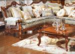 French Carved Wooden Corner Sectional Modular Sofa For Lounge Relax Leisure