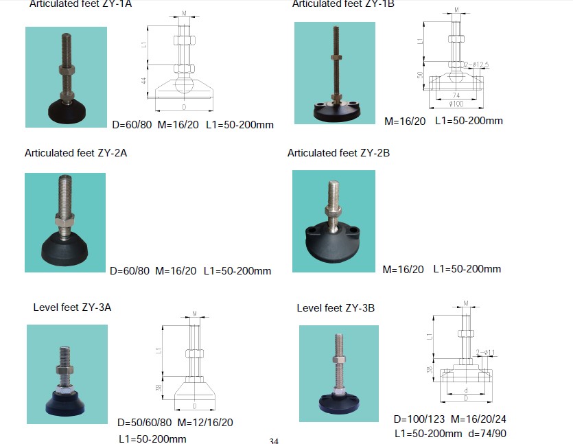 leve feet adjustable feet