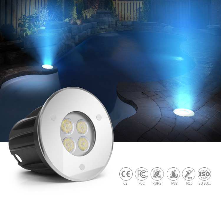CREE / EDISON Source Led Swimming Pool Lights Inground IP68 Waterproof 6 Watt