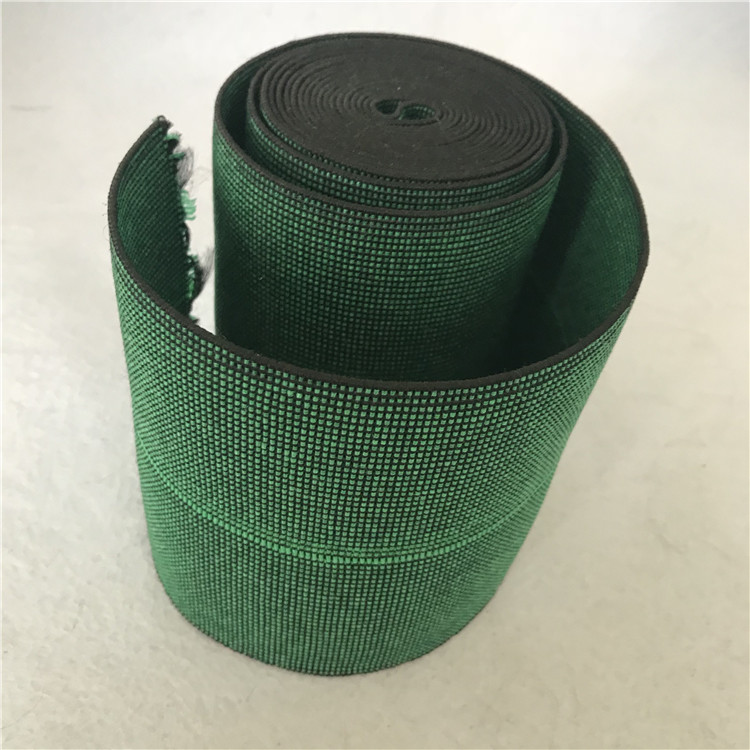 Europe stlye High Tenacity Elastic Webbing Green Color Width 12cm For Sofa