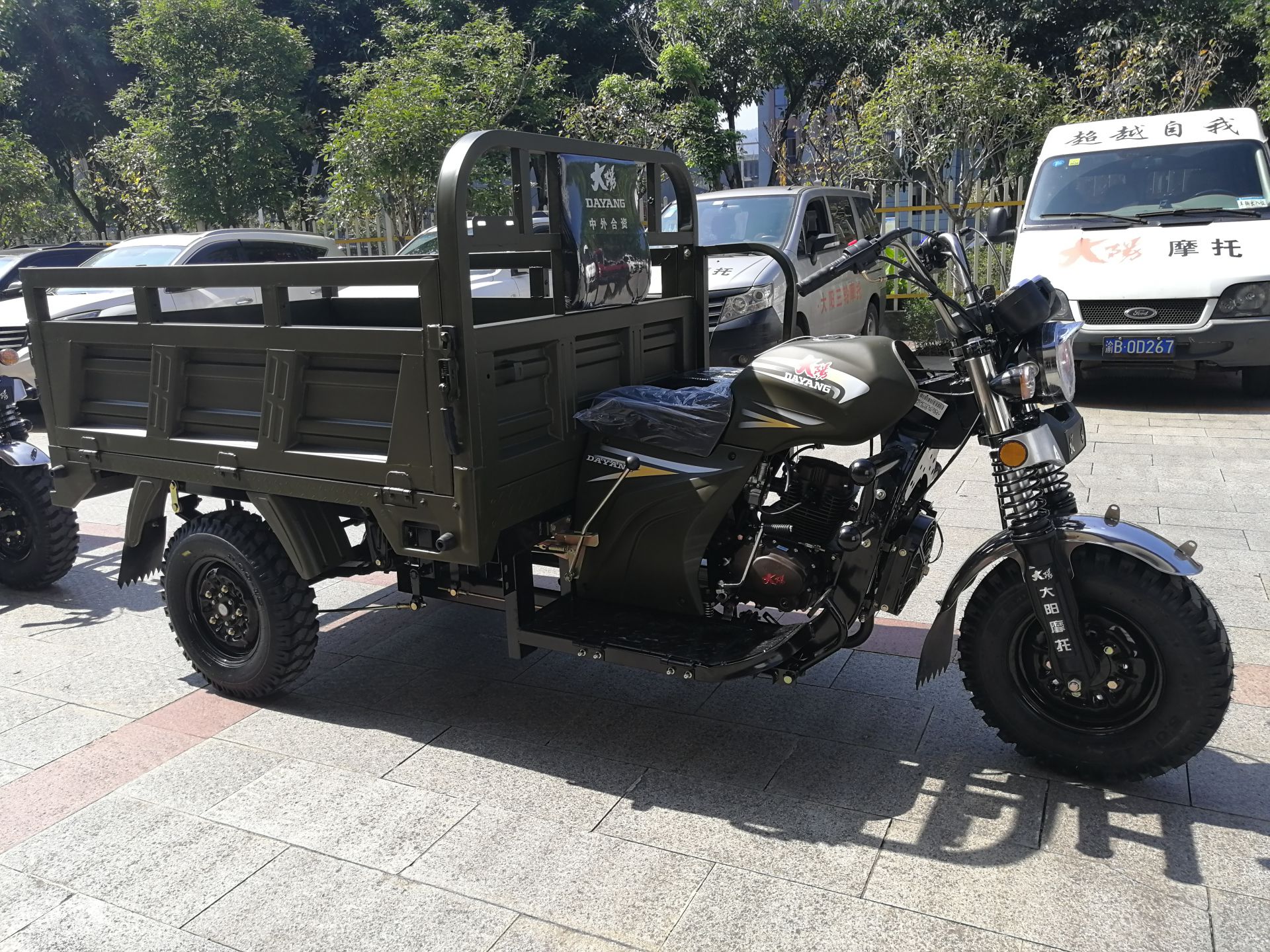 Global Market Open Body Type Three Wheels Motorcycle with Front Drum Brake
