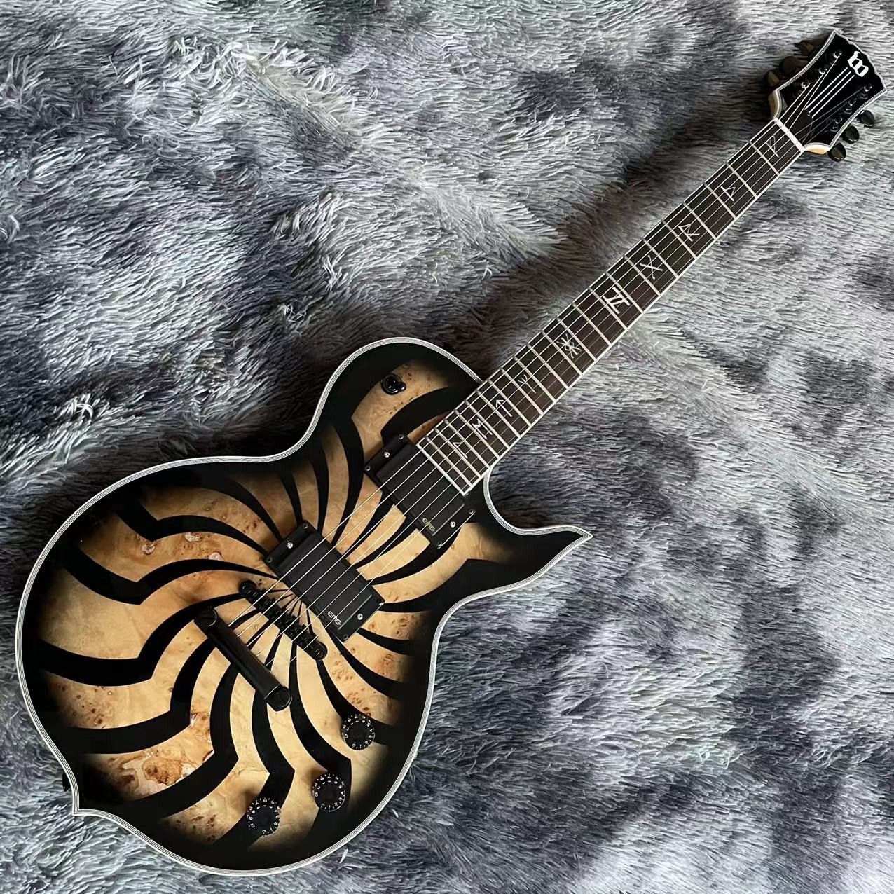 Custom Wylde Audio Odin Grail Charcoal Burst Buzzsaw Electric Guitar Accept OEM