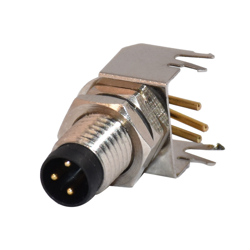 3 / 4 / 5 / 6 / 8 Pin Male And Female Straight Right Angle Sensor M8 Connector For Cable PCB Mount