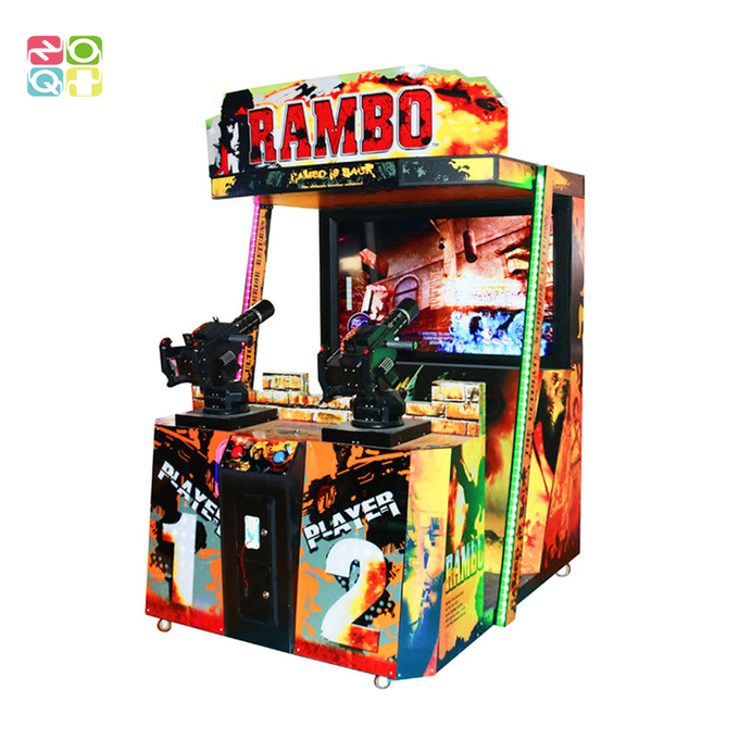 FEC Coin Operated Rambo 2 Player Shooting Game Arcade Machine With 55 Inch LCD