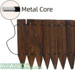 Landscaping Outdoor Plastic Mock Wooden Fence Garden Backyard Border Edging