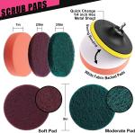 Car Detailing 11Pcs Drill Cleaning Brush Attachment Power Scrubber 5cm