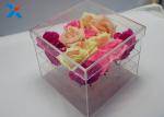Transparent Acrylic Flower Box 16 Holes With Lid For Roses Flowers