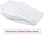 Etiquette White Cotton Work Gloves For Driving Abrasion Resistant