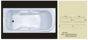 Wholesale Acrylic bathtub, simple bathtub, common bathtub,sanitary ware, bathroom bath tub HDL-04 from china suppliers