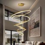 Modern Chandelier Large Led Pendant Light Fixture Luxury Acrylic Adjustable