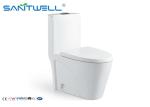 Modern washdown toilet Round high P trap 180mm , white one piece ceramic toilet