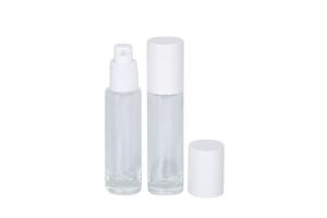 Wholesale 30ml Glass Foundation Bottle With Press Pump Travel Cosmetic Emulsion Essence Bottle from china suppliers