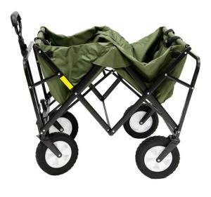 Wholesale Upgrade Your Shopping Game with Heavy Duty Folding Black Garden Cart Iron Material from china suppliers