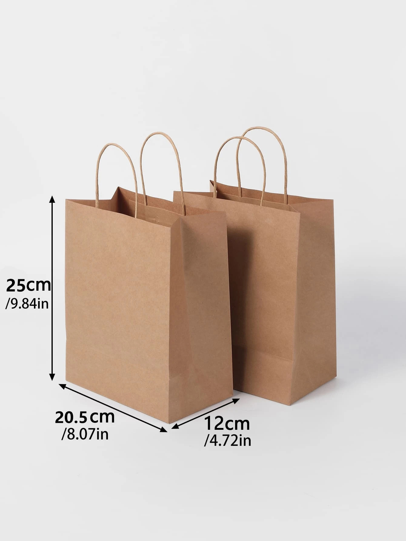 Twisted Handle Brown Paper Bags Brown Kraft Shopping Bags Lightweight