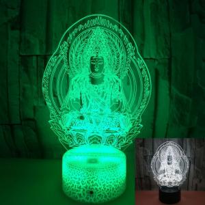 Wholesale OEM picture 3D creative small table lamp Buddha statue LED decoration personalized custom gift table lamp night light from china suppliers