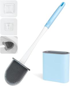 Wholesale TPR Silicone Toilet Brush Set With Holder Wall Mounting Bathroom Use from china suppliers