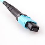 12F LC MM Fanout MPO Fiber Optic cable MTP Jumper Aqua Jacket In Data Center